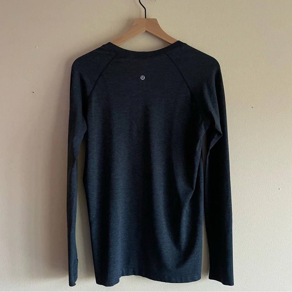 Lululemon Swiftly Tech Long Sleeve Shirt 2.0 True Navy / Iron Blue - Picture 7 of 12